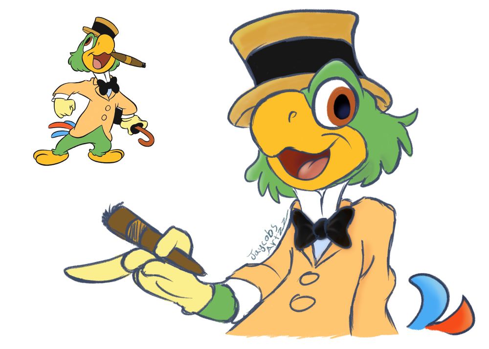 Drawing of José from Disney's The Three Caballeros