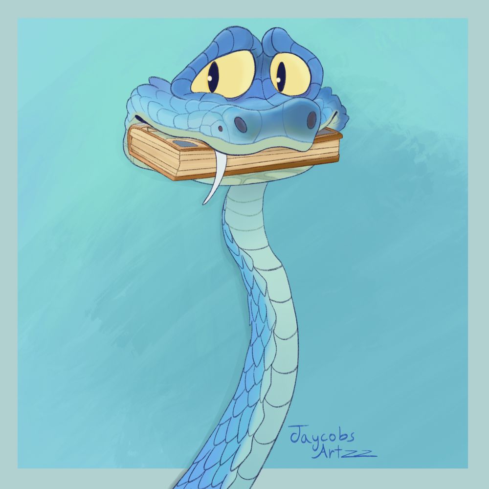 A drawing of Gary holding a book from Zootopia 2
