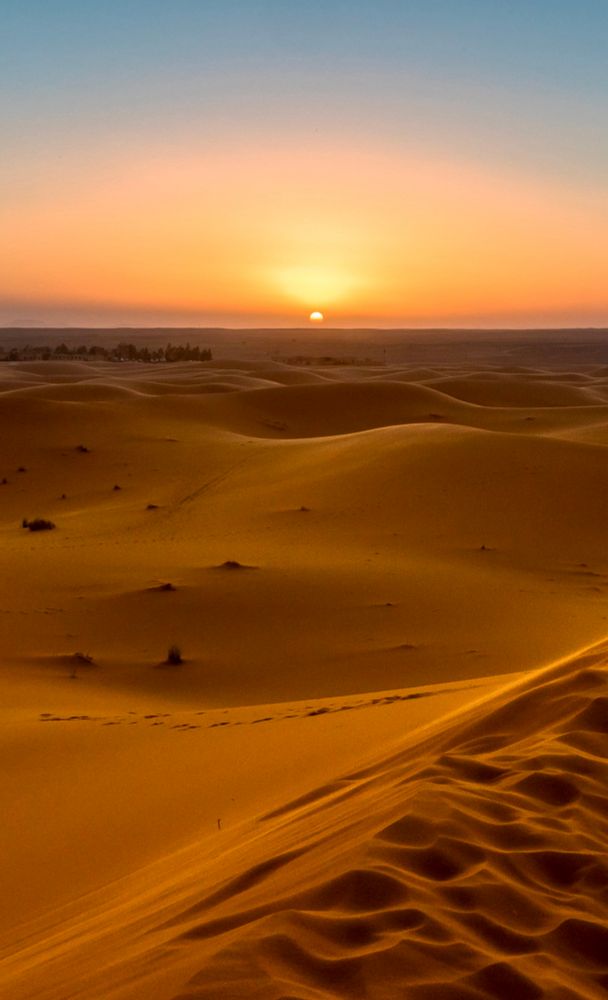 Sunset at Sahara Desert, Morocco