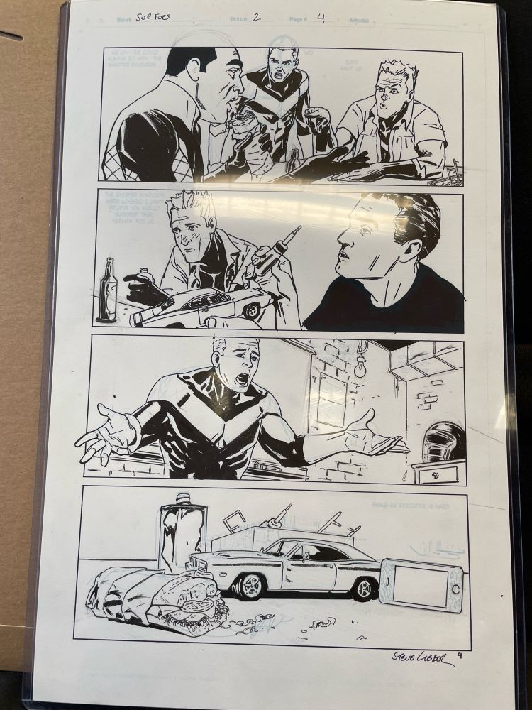 Original art from the comic book superior foes of spider-man.