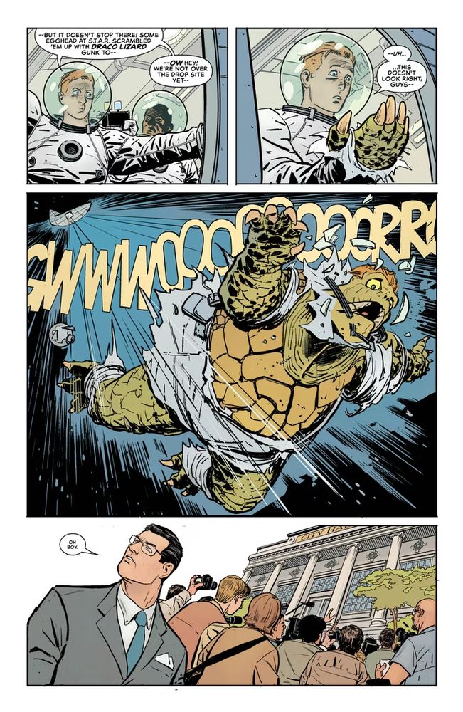 Page from the Superman's Pal Jimmy Olsen comic. Jimmy turns into a space turtle. Hey it happens.