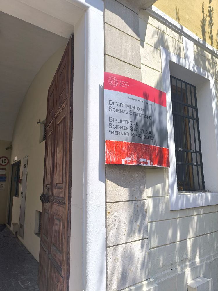 Entrance to department of statistics, University of Padua. 