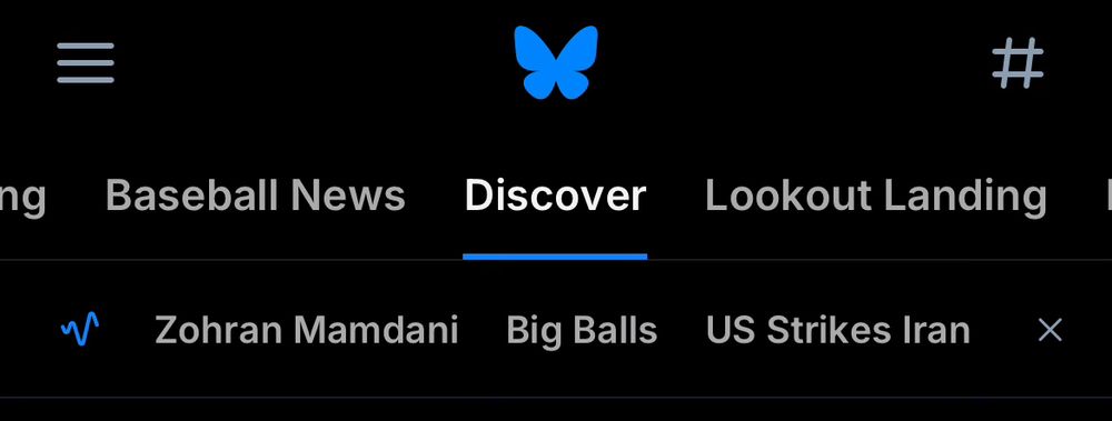 Zohran Mamdani Big Balls U.S. Strikes Iran as trending topics on BluSky