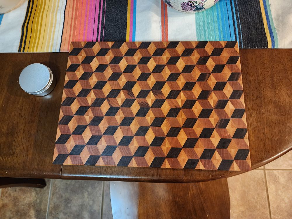 3d cube cutting board