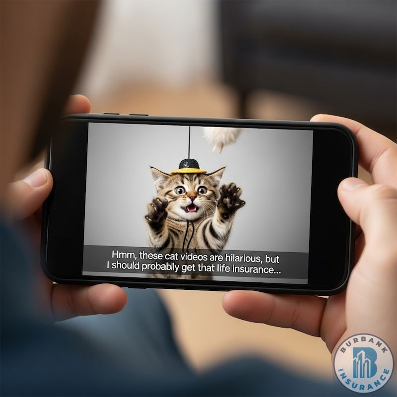 cat advert for life insurance in california