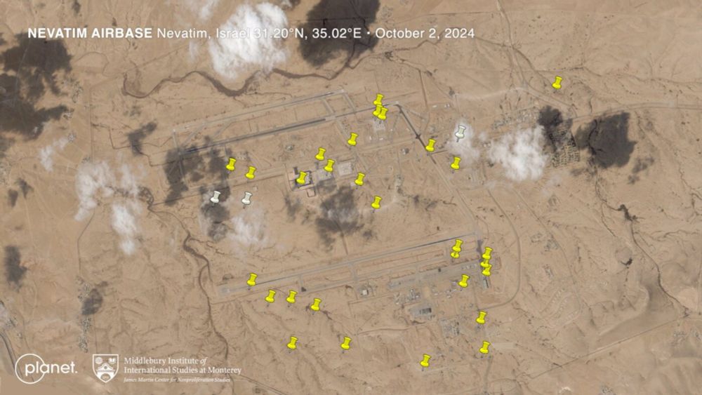 Satellite images show dozens of Iranian missiles struck near Israeli Air Base