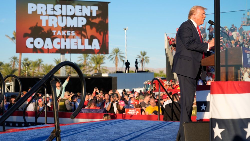 Man with guns arrested near Trump rally in Coachella, sheriff says