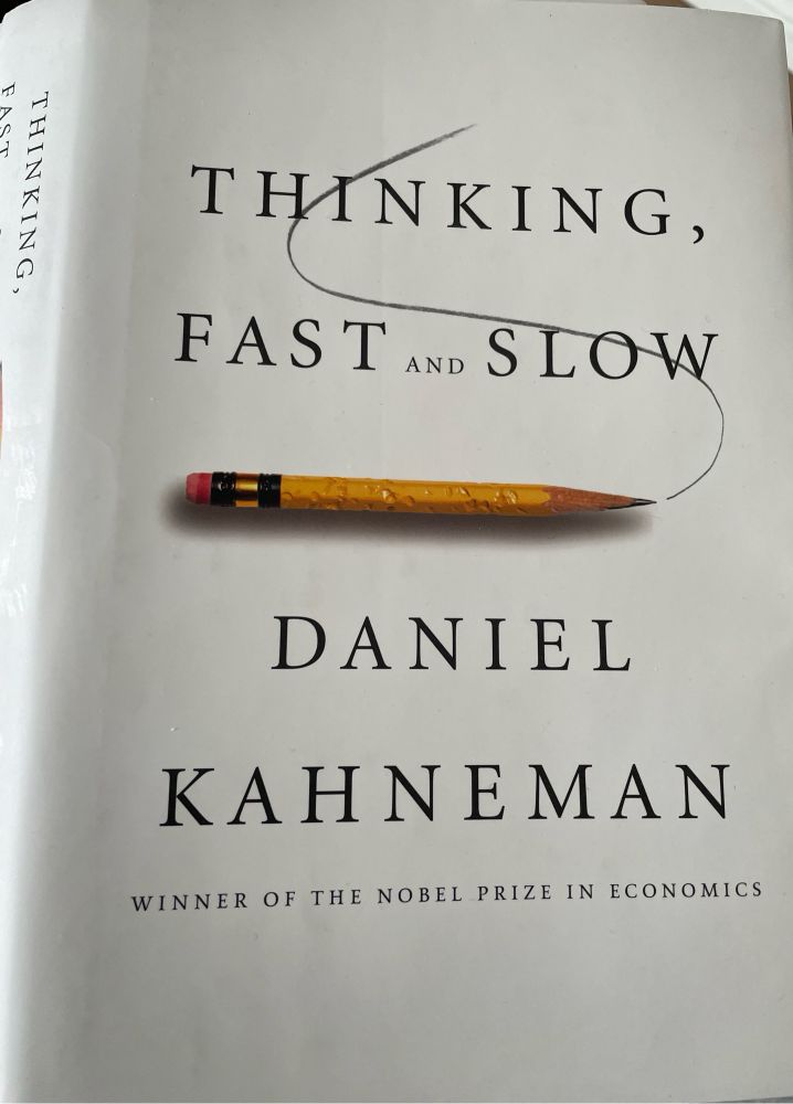 Cover of behavioural economist Daniel Kahneman’s book Thinking, Fast and Slow. 