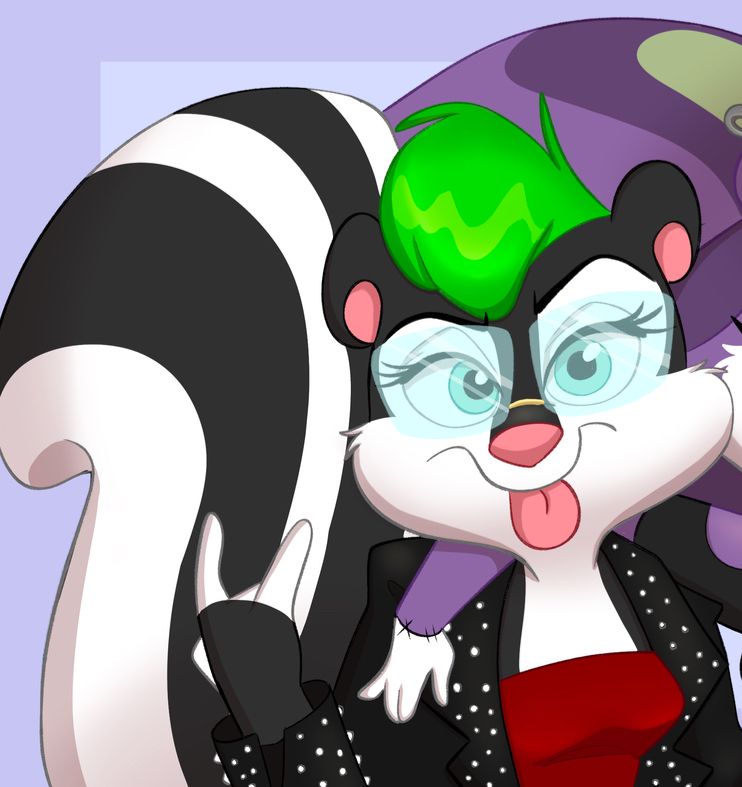 Erin Sophia Trevelyan - Welsh Striped Skunk (and younger sister of Wendy) Artwork by Bygone Bunny (FA)