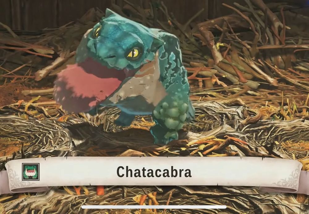 Image of Baby Chatacabra from the Capcom livestream #monsterhunter 
