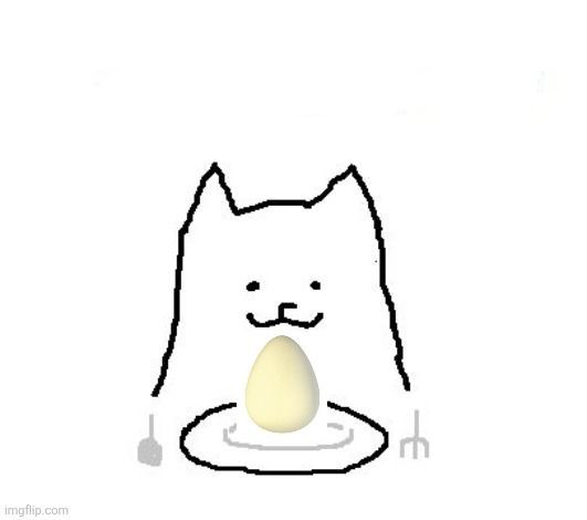 Toby Fox feasting on a delicious egg
