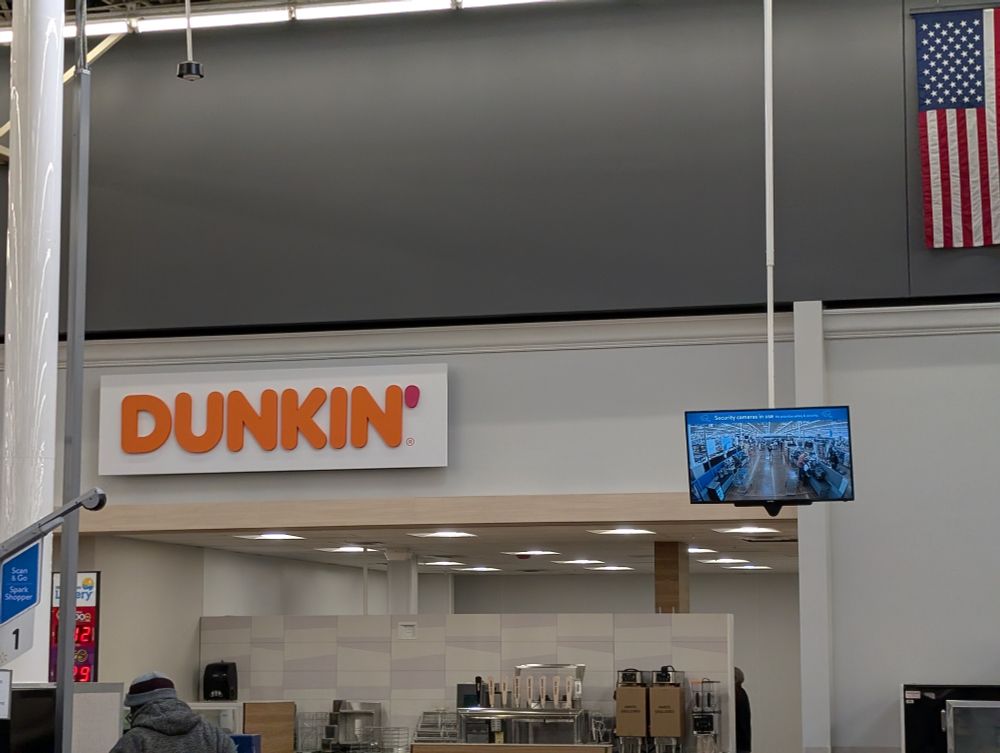 A terrible photo of the Dunkin Donuts they're building in my Walmart
