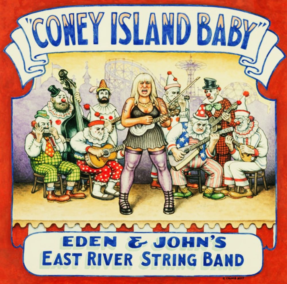 A lot of clowns playing various instruments.