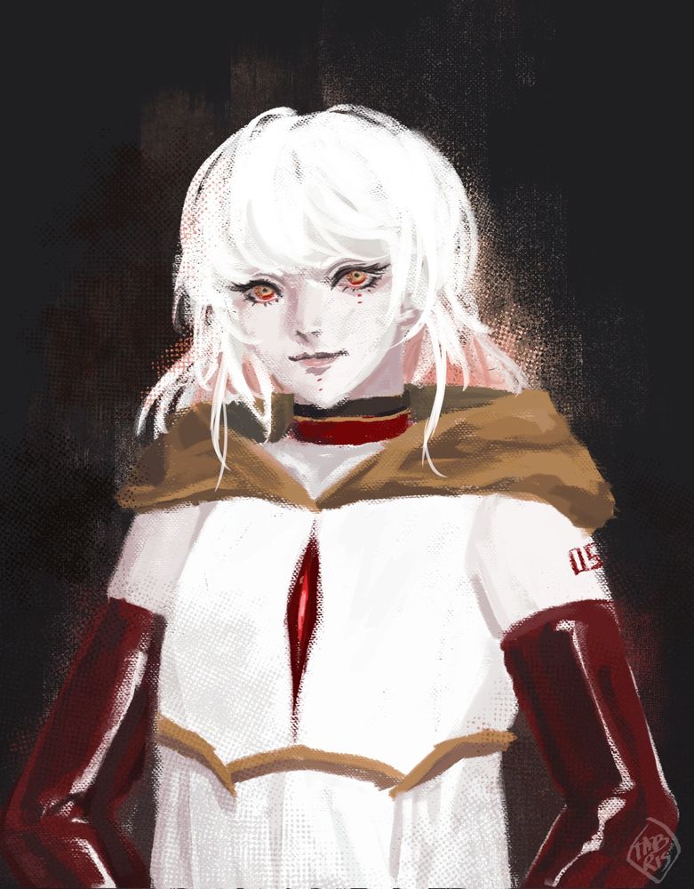 colour sketch of my avatar with longer