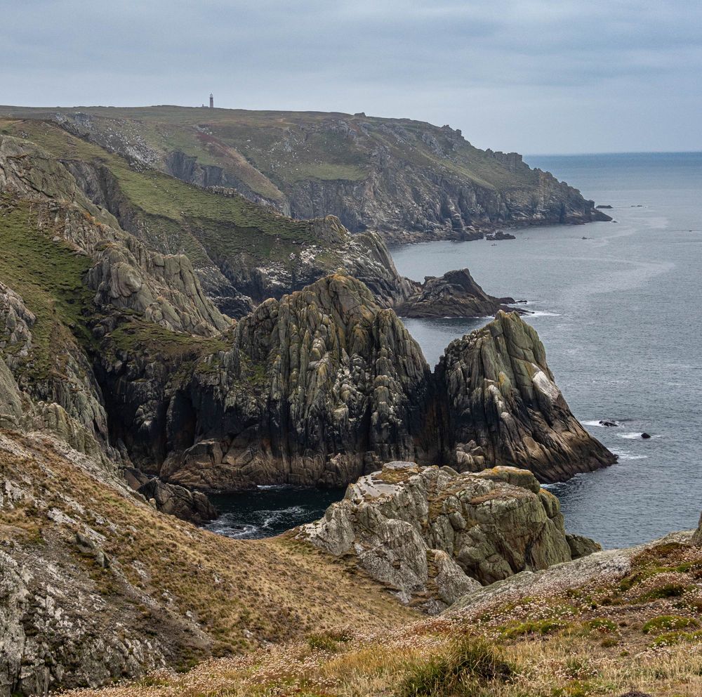 The rugged cliffs of Lundy Island where they have been battered over the years by storms were quite beautiful! Even on an overcast day! 