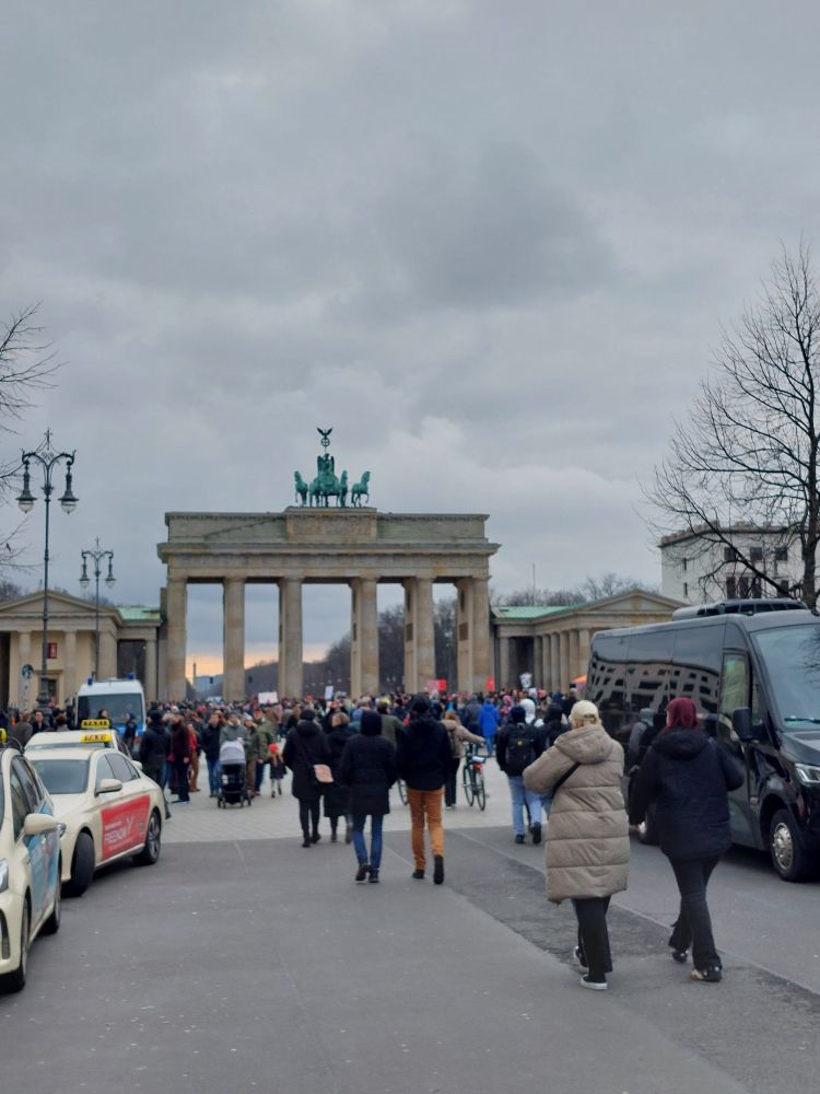 Berlin, auf dem Weg zur Demo
