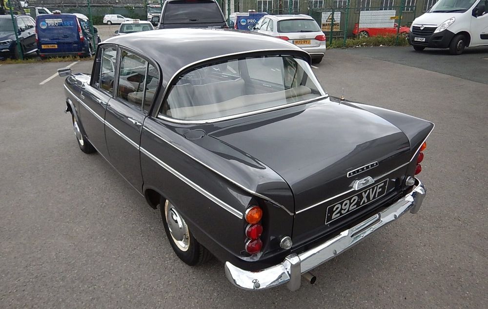 Photo of the rear end of a Singer vogue car