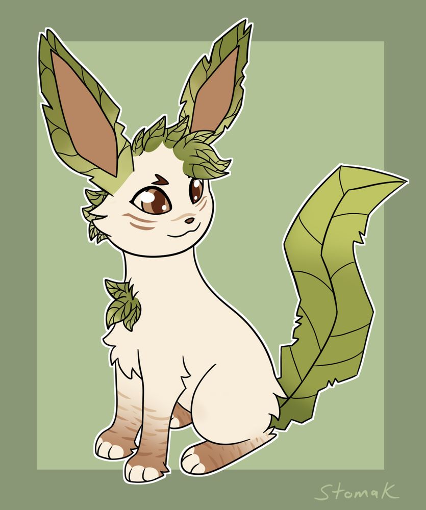 drawing of a leafeonsona