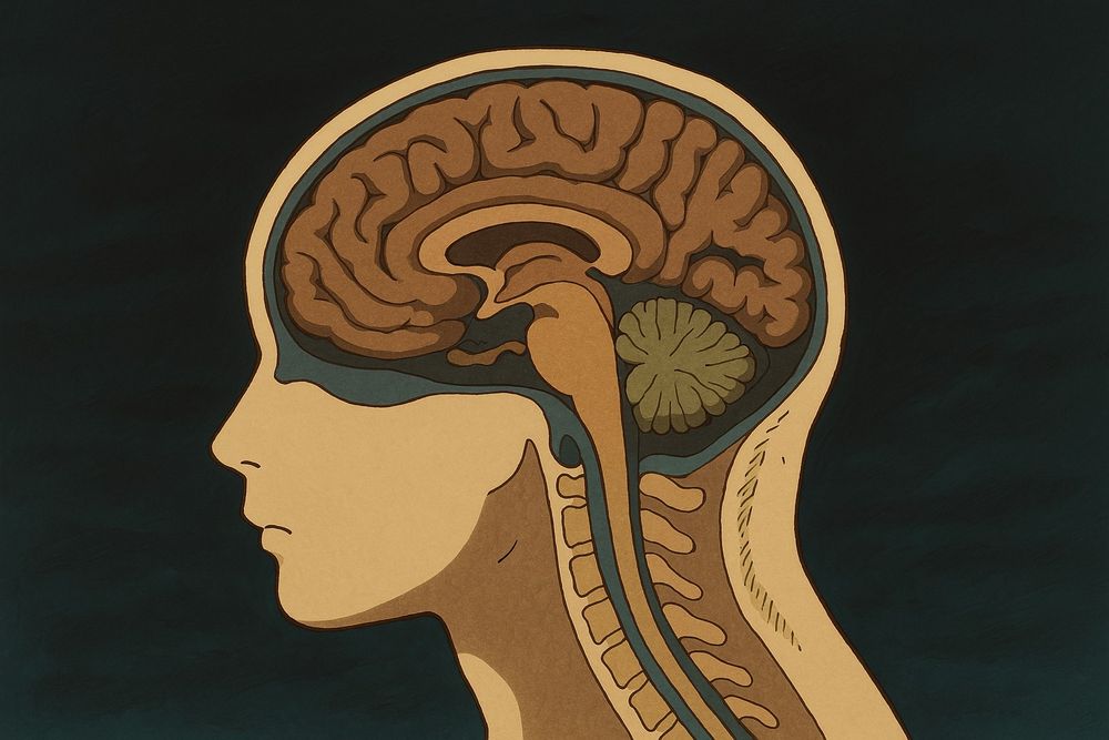 DALLE-generated Ghibli-style sagittal slice