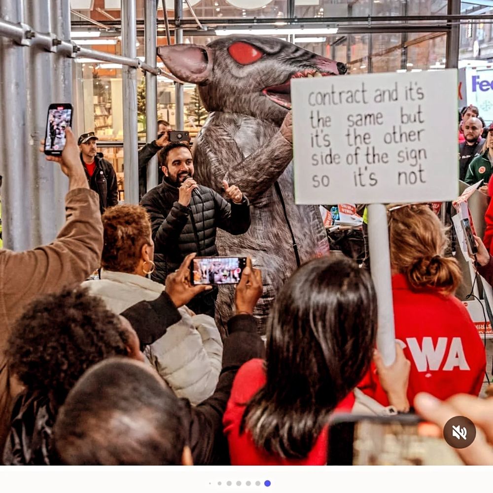 Mamdani at NYT tech guild strike