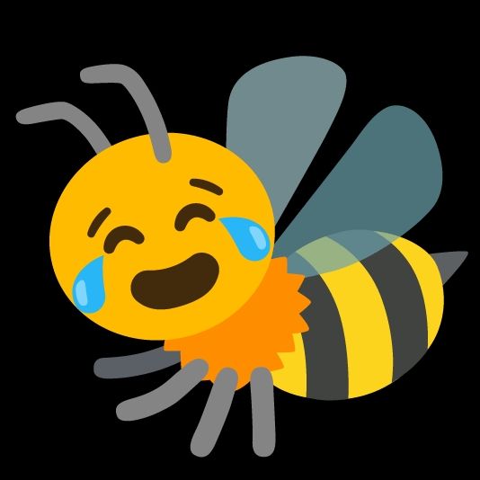 emoji combination laughing crying with bee