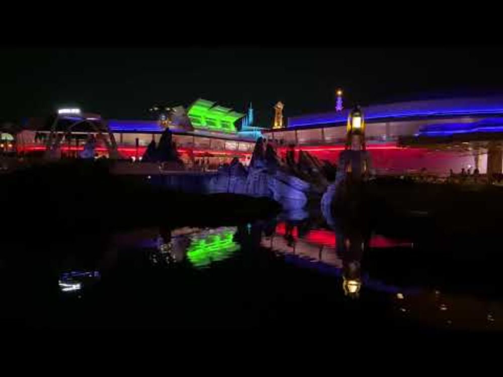 Neon Night In Tomorrowland (Tomorrowland Entrance Views and Area Loop)