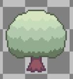 Poofy green tree.