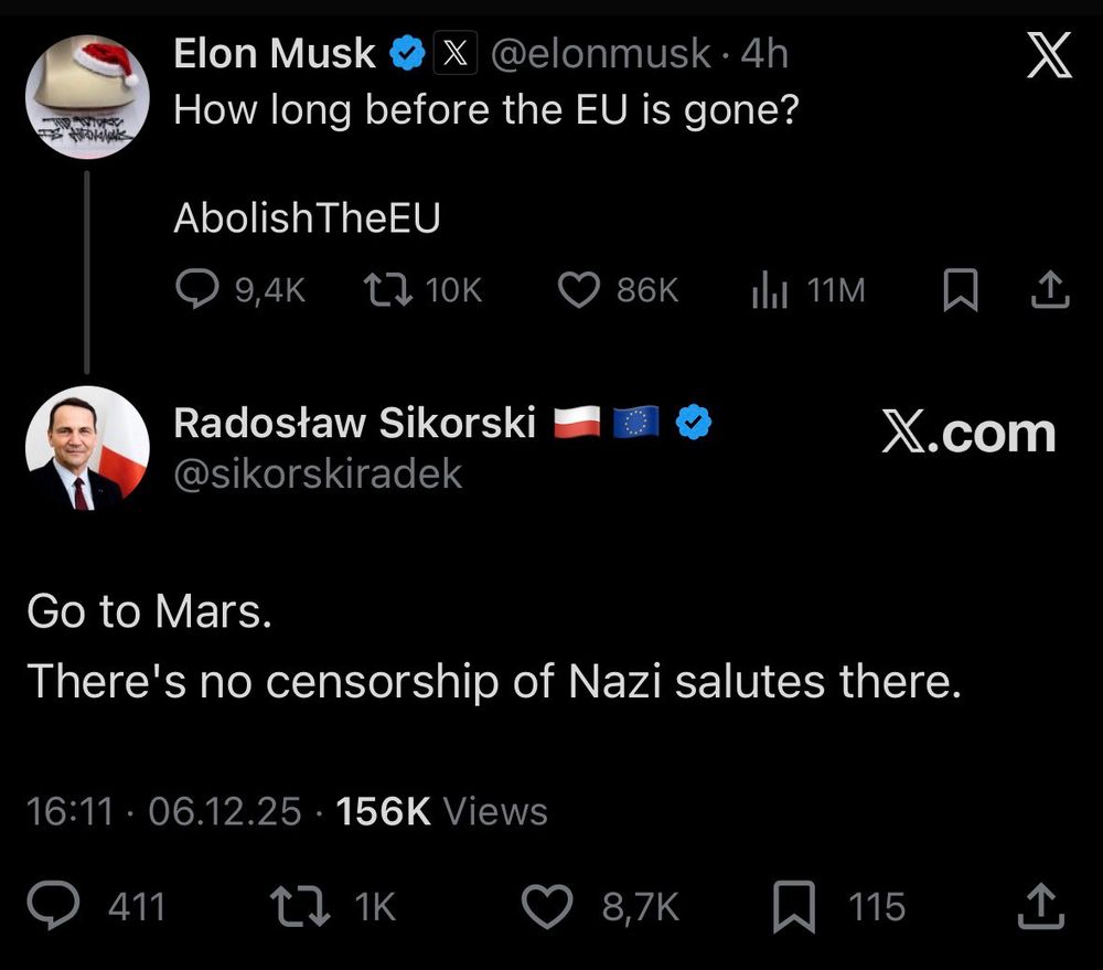 The Musk - Sikorski Twitter spat