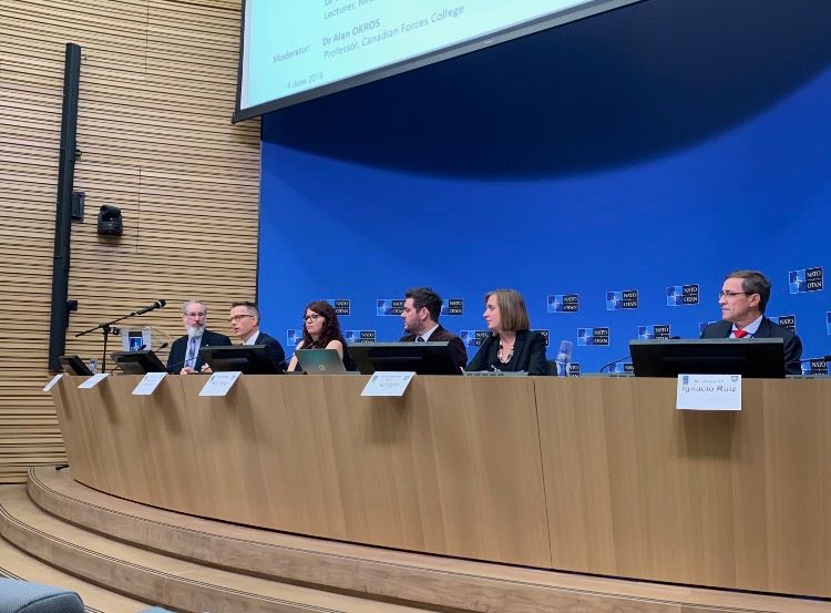A panel discussion at NATO Headquarters.