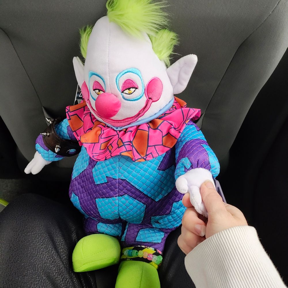 bright freaky clown from the film Killer Klowns From Outer Space