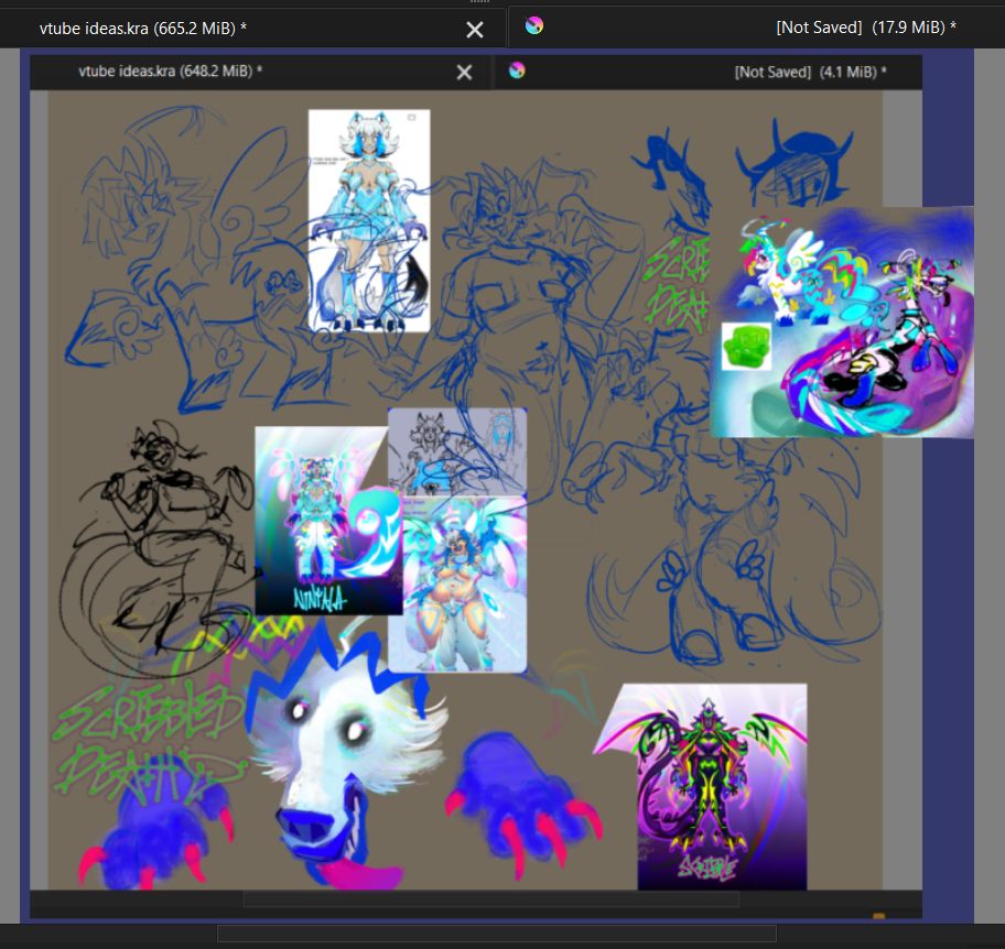 collage of sketches of my sona in various forms,, and then also the other sona who I don't draw enough

Alternate shapeshifting forms include- my little pony, weird mishmash of humanoid to dog, then anime styled half human-animal with the legs being animal with tail, horror doodle of just a face and hands detatched, rainbow sparkle dog, vocaloid kenomimi.