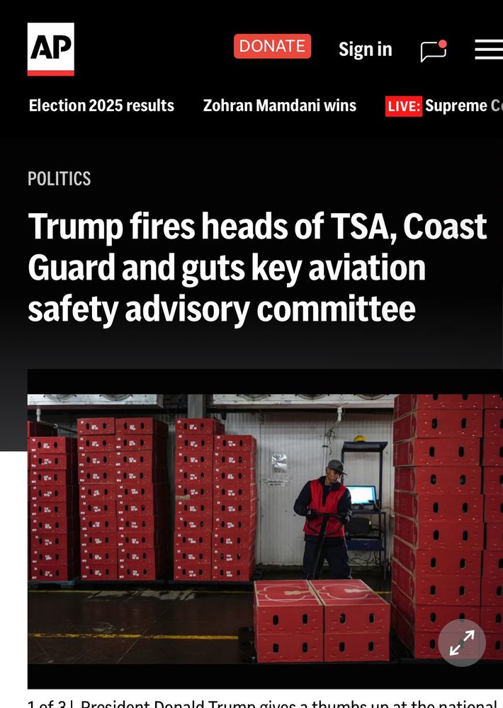 AP NEWS: Trump fires heads of TSA, Coast Guard and guts key aviation safety advisory committee