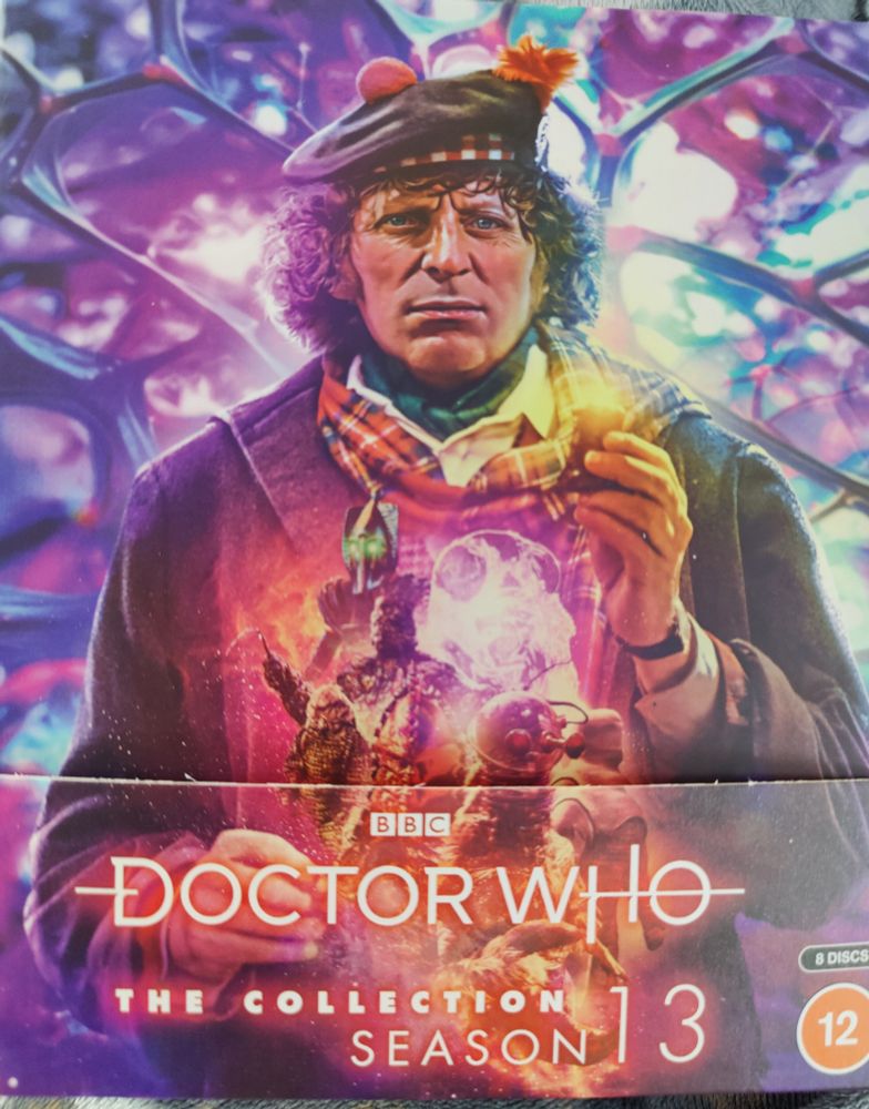 Doctor Who The Collection, Season 13 Blu-ray box set. Depicts a Scottish themed Tom Baker. 