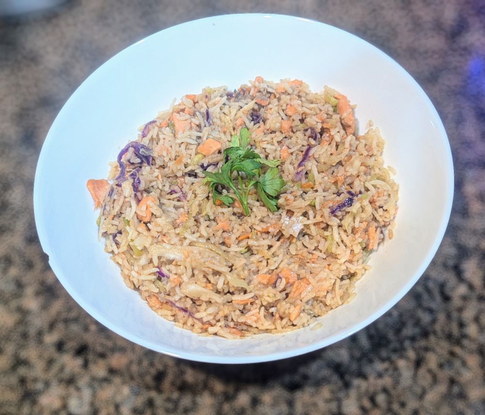 Salmon fried rice