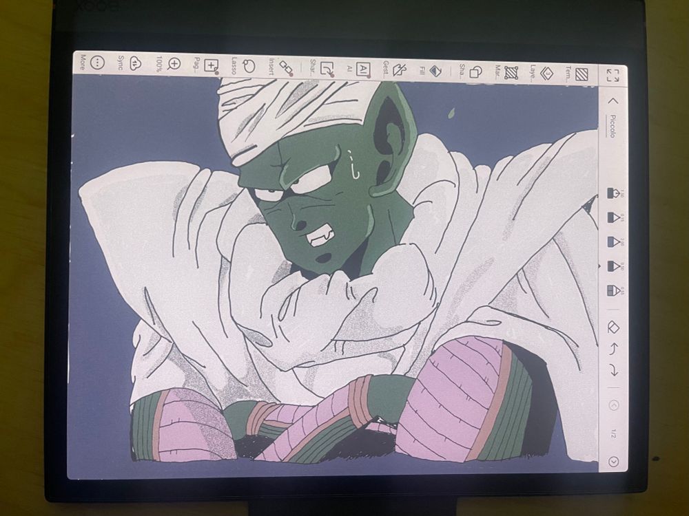 Sketch of piccolo from DBZ
