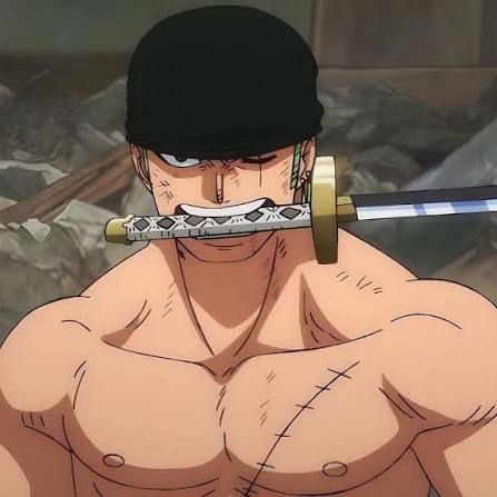 Zoro with he chest out
