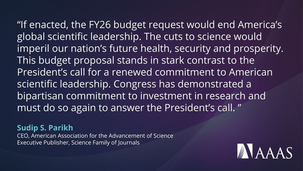 AAAS science quote from S. Parikh. 5/31/2025