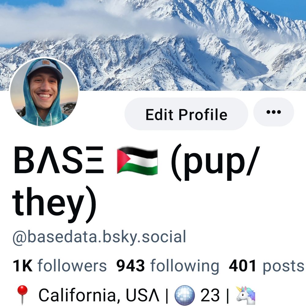 A screenshot of my Bluesky profile hitting one thousand followers! Thank y'all for that! I love y'all 💜