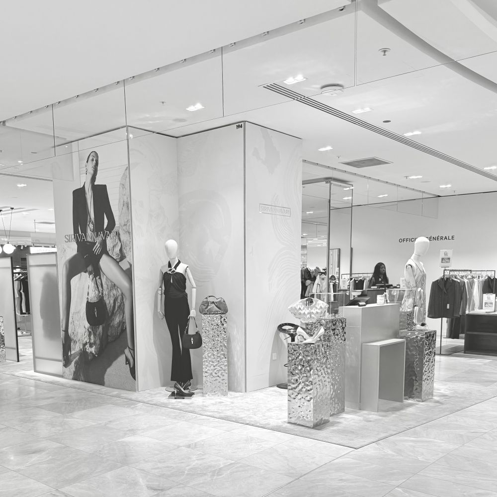 An image taken at a French department store of a Thai designer. 