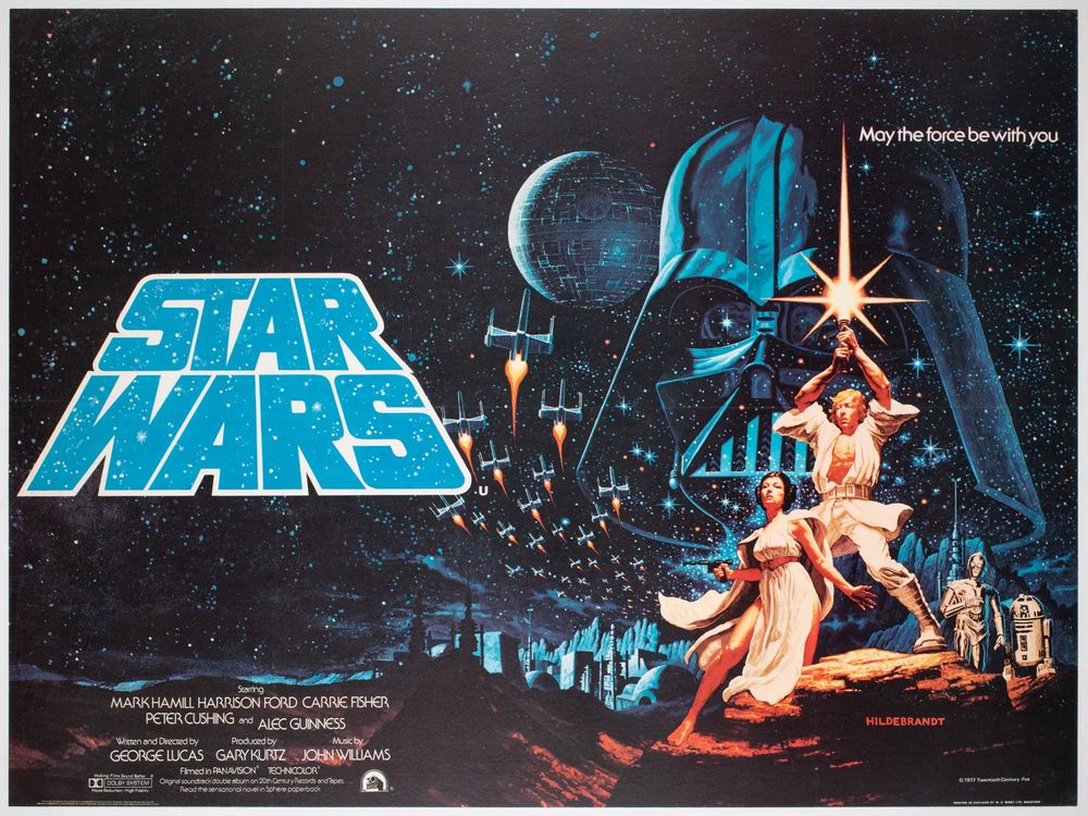 UK Quad version of the Hildebrandt Star Wars poster. 