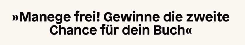 Aktion „Manege frei! Gewinne die zweite Chance für dein Buch“ vom Literaturhaus Berlin
