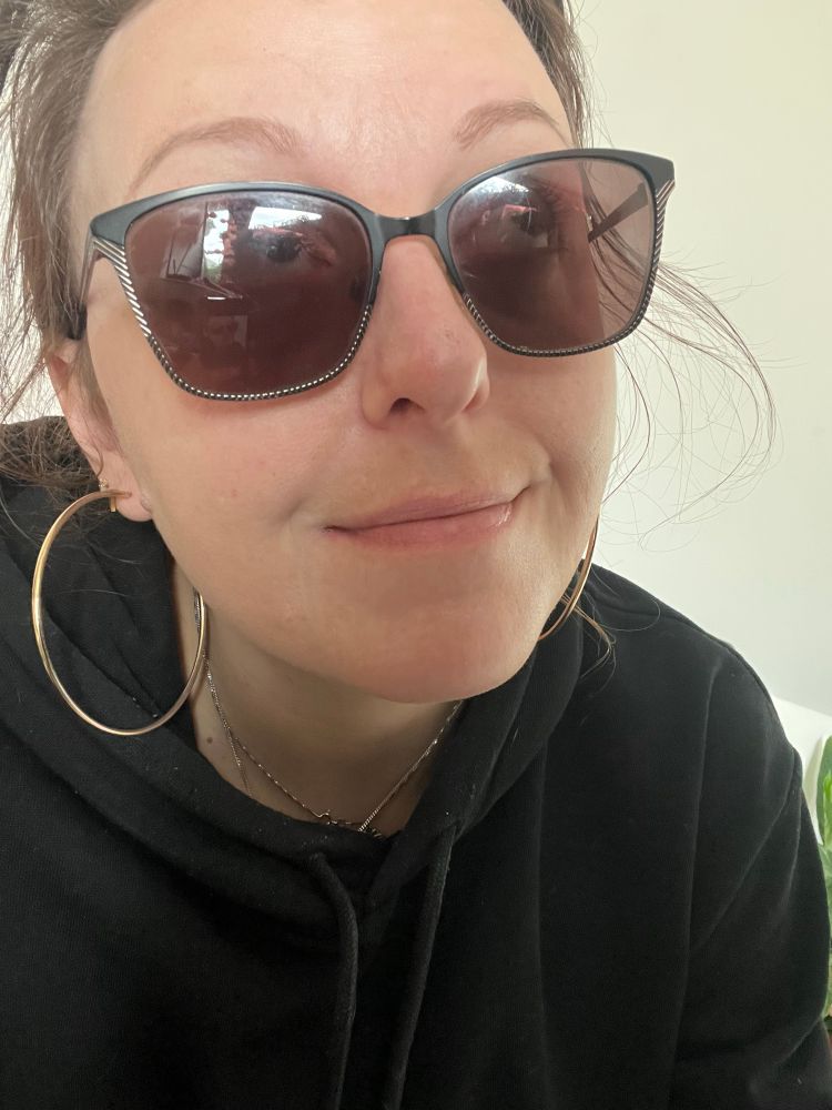 A photo of me and my big hoop earrings 