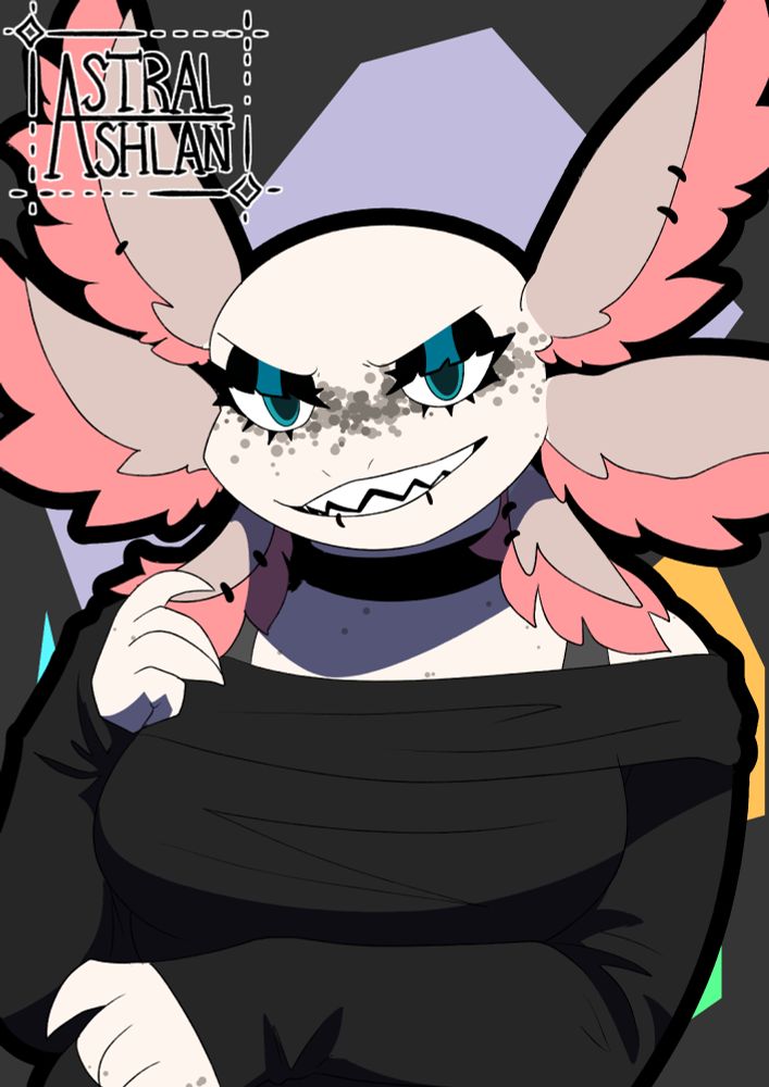 Not sure why, but my goth axolotl OC was popular at some point in the past.