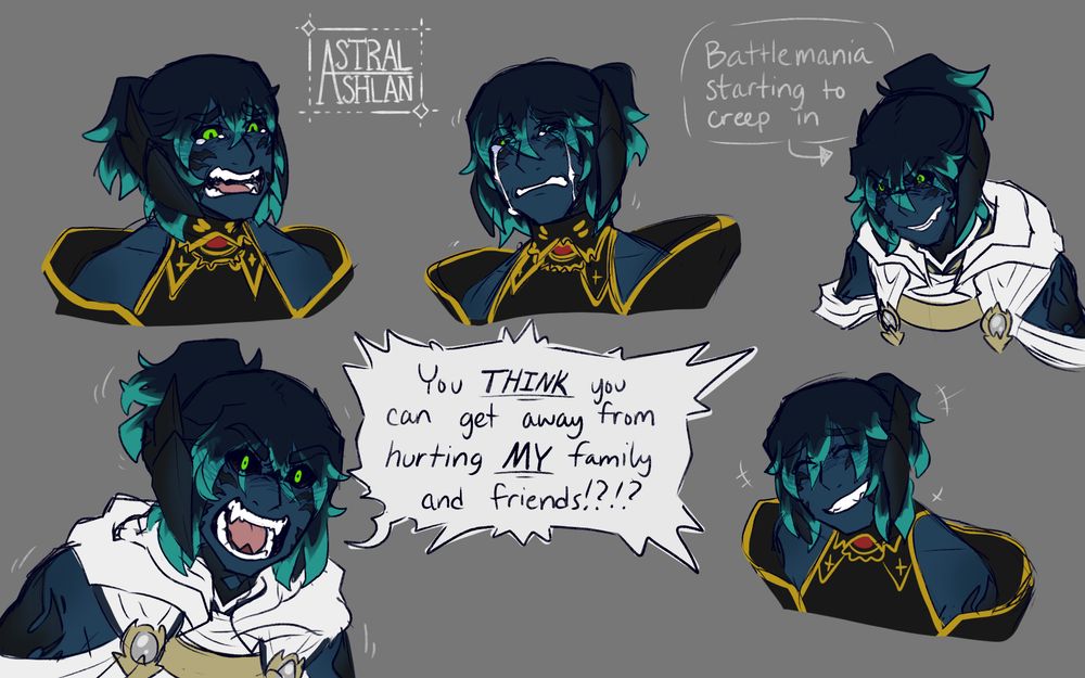 Igion can be pretty expressive when pressed, but most times he has an indifferent expression