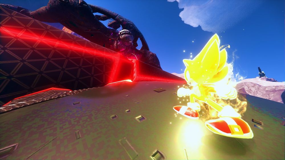 Foto tirado durante o combate entre Super Sonic e Knight.