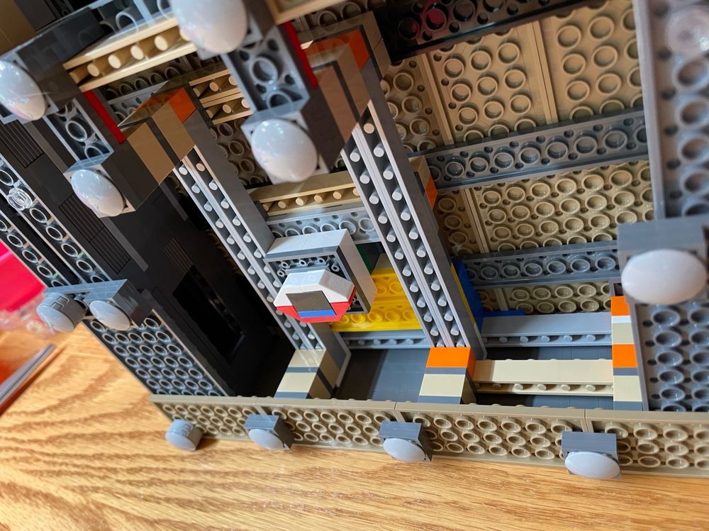 The underside of the Artemis Lego kit comes complete with feet