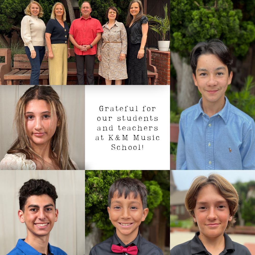 “K&M Music School faculty and students after recital — a community of dedicated teachers and young musicians.”