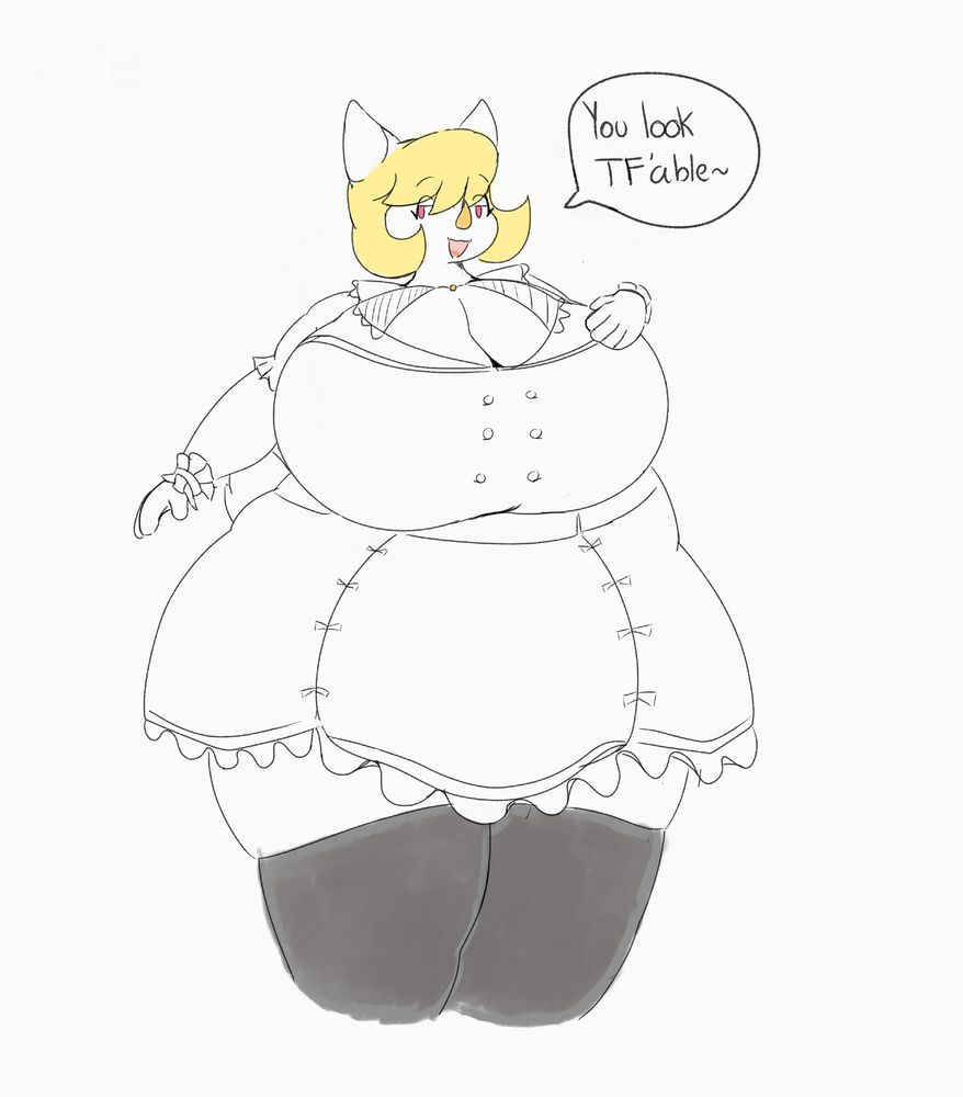 Pan wearing a revealing winter dress and stockings