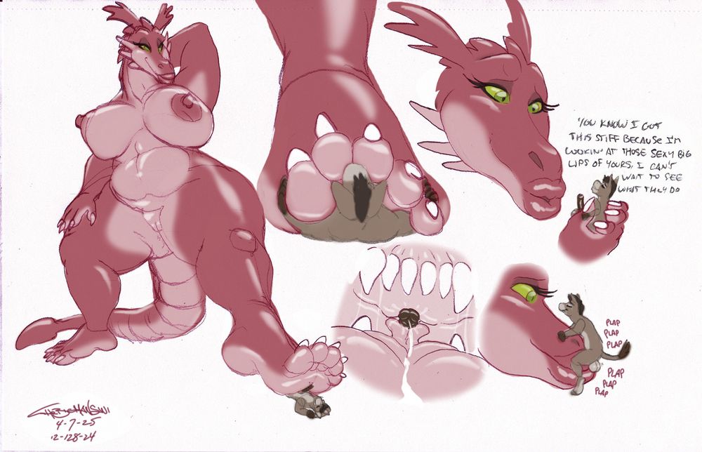 The stars of Dreamworks' 2001 masterpiece - Dragon x Donkeh: A Sizeplay Fairytale, engaged in their typical mating rituals. 