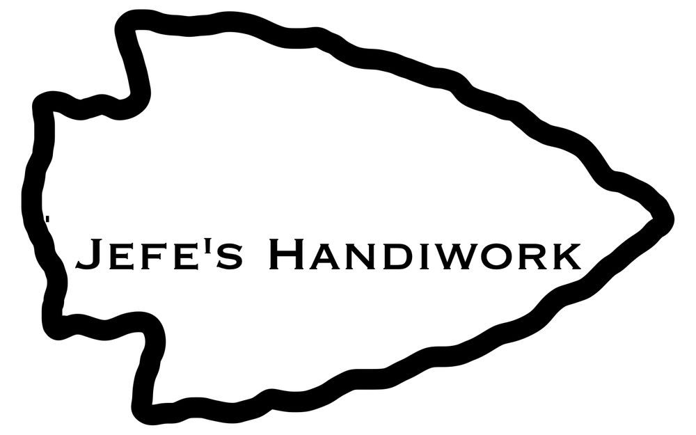 An animation of the Kansas City skyline being drawn inside the Chiefs arrowhead logo with the words "Jefe's Handiwork" underneath the skyline.